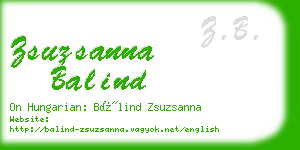 zsuzsanna balind business card